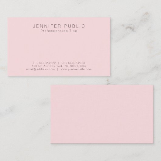 あなた自身のモダンでシンプルで美しく明白な豪華作成して下さい 名刺 (正面/裏面)