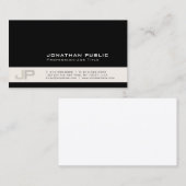 あなた自身のモダンでスタイリッシュな色のモノグラムを作成して下さい 名刺 (正面/裏面)