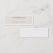 あなた自身のモダンな最小主義のエレガントなデザインを作成して下さい スキニー名刺 (正面/裏面)