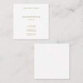 あなた自身のモダンな金ゴールドの文字のフォントのお洒落なユニーク作成して下さい スクエア名刺 (正面/裏面)