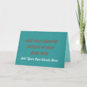 あなた自身のヤギはそれをカードカスタマイズ カード (正面)