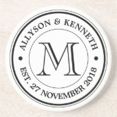 あなた自身のレトロのロゴのタイポグラフィのモノグラムを作って下さい コースター (正面)