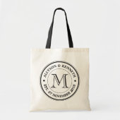 あなた自身のレトロのロゴのタイポグラフィのモノグラムを作って下さい トートバッグ (正面)