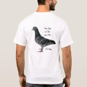 あなた自身のロゴの競争ハトTシャツを加えて下さい Tシャツ (裏面)