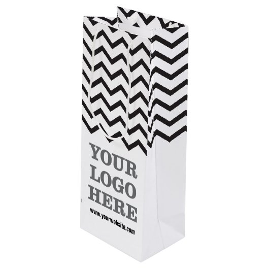 あなた自身のロゴを作成して下さい ワインギフトバッグ (正面アングル)