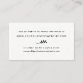 あなた自身のロゴ|の白黒モダンなミニマリスト 名刺 (裏面)