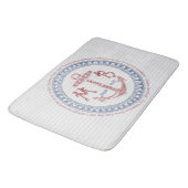 あなた自身のヴィンテージのいかりに航海のなモノグラムをして下さい バスマット (アングル)