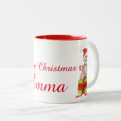 あなた自身の一流のクリスマスのコアラのマグを加えて下さい ツートーンマグカップ (正面右)