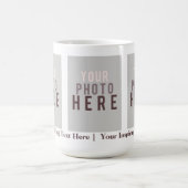 あなた自身の三重のイメージの写真テンプレートを作成して下さい コーヒーマグカップ (中央)