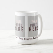 あなた自身の三重のイメージの写真テンプレートを作成して下さい コーヒーマグカップ (正面右)