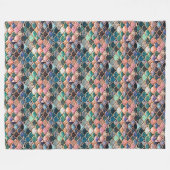 あなた自身の人魚のスケール毛布を作って下さい フリースブランケット (正面(横))