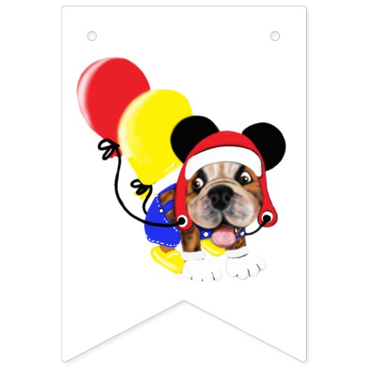 あなた自身の休日犬の旗を作成して下さい バンティングフラッグ (第1の旗)