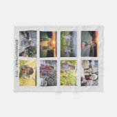 あなた自身の個人的な家族写真のコラージュを作成して下さい フリースブランケット (正面(横))