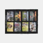 あなた自身の個人的な家族写真のコラージュを作成して下さい フリースブランケット (正面(横))