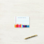 あなた自身の先生の名前のパーソナライズな鉛筆を作成して下さい ポストイット (デスク上)