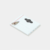 あなた自身の先生の名前|のパーソナライズなフクロウを作成して下さい ポストイット (アングル)