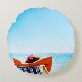 あなた自身の円形の写真の枕を作成して下さい ラウンドクッション