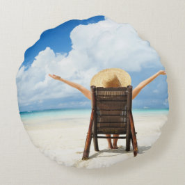 あなた自身の円形の写真の枕を作成して下さい ラウンドクッション