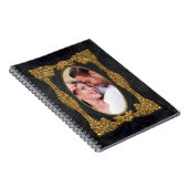 あなた自身の写真のエレガントなカッコいいを挿入して下さい ノートブック (右側)