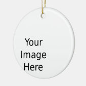 あなた自身の写真のオーナメント-バージョン2 --を作成して下さい セラミックオーナメント (左)