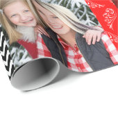 あなた自身の写真のクリスマスのパッチワークのモンタージュを加えて下さい ラッピングペーパー (ロールコーナー)