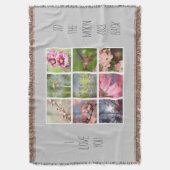 あなた自身の写真のコラージュの月および背部を作成して下さい スローブランケット (正面縦)