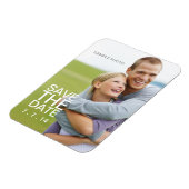 あなた自身の写真のセーブザデートマグネットを作成して下さい マグネット (左側)