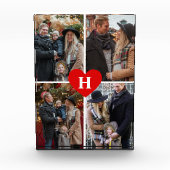 あなた自身の写真のハートのモノグラムのな写真のブロックを加えて下さい フォトブロック (正面)