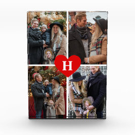 あなた自身の写真のハートのモノグラムのな写真のブロックを加えて下さい フォトブロック