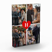 あなた自身の写真のハートのモノグラムのな写真のブロックを加えて下さい フォトブロック (左)