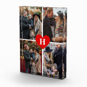 あなた自身の写真のハートのモノグラムのな写真のブロックを加えて下さい フォトブロック (右)