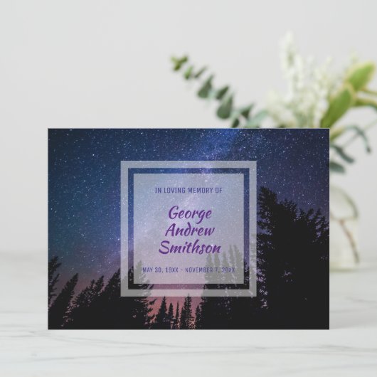あなた自身の写真の告別式の招待状を作成して下さい 招待状 (スタンド正面)