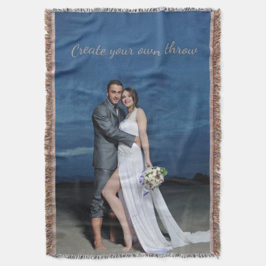 あなた自身の写真の投球を作成して下さい スローブランケット (正面縦)