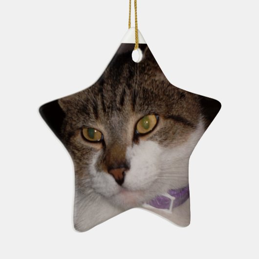 あなた自身の写真の星のオーナメントのテンプレートを作成して下さい セラミックオーナメント (右)