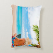 あなた自身の写真の枕を作成して下さい アクセントクッション (裏面(縦))