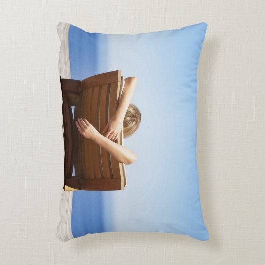 あなた自身の写真の枕を作成して下さい アクセントクッション (正面(垂直))