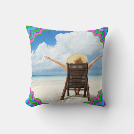 あなた自身の写真の枕を作成して下さい クッション (正面)