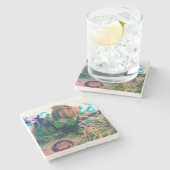 あなた自身の写真の石のコースターを加えて下さい ストーンコースター (横)