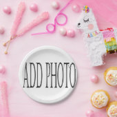 あなた自身の写真の紙皿を加えて下さい ペーパープレート (パーティー)