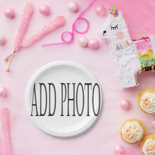 あなた自身の写真の紙皿を加えて下さい ペーパープレート (パーティー)