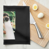 あなた自身の写真の結婚式の台所タオルを設計して下さい キッチンタオル (四つ折り)
