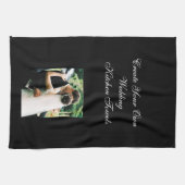 あなた自身の写真の結婚式の台所タオルを設計して下さい キッチンタオル (横)