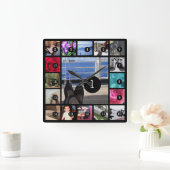 あなた自身の写真のInstagramのスタイル17のイメージを生成して下さい スクエア壁時計 (ホーム)