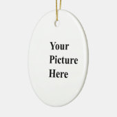 あなた自身の写真をここにアップロードして下さい セラミックオーナメント (左)