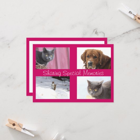 あなた自身の写真を使用する カード (正面/裏面インサイチュ)