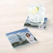 あなた自身の写真を加えて下さい ガラスコースター (アングル)