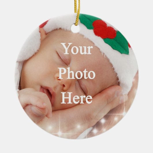 あなた自身の写真を加えて下さい セラミックオーナメント (正面)