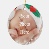 あなた自身の写真を加えて下さい セラミックオーナメント (左)