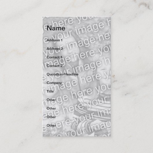 あなた自身の写真を加えて下さい 名刺 (正面)