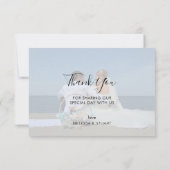 あなた自身の写真を感謝していしています結婚式作成して下さい サンキューカード (裏面)